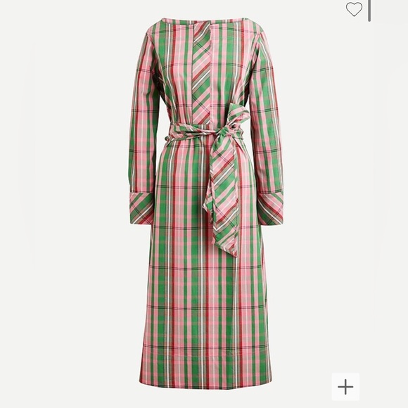 J. Crew Organic Cotton Plaid Poplin
Shirtdress Midi New with tag
Size 10 - Picture 1 of 9
